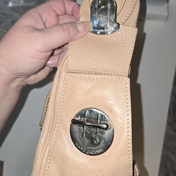 Authentic Marc Jacobs Leather Satchel - Shoulder Bag Beige With Blush Hue - Picture 15 of 15
